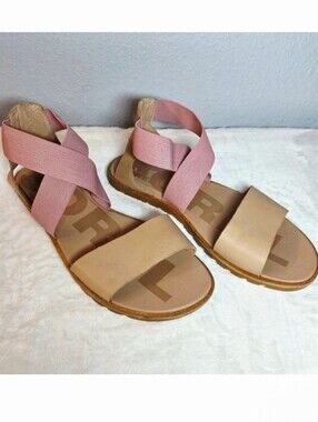 Sorel Ella II Pink and Beige Strappy Sandals – Size: 7 (Women’s)